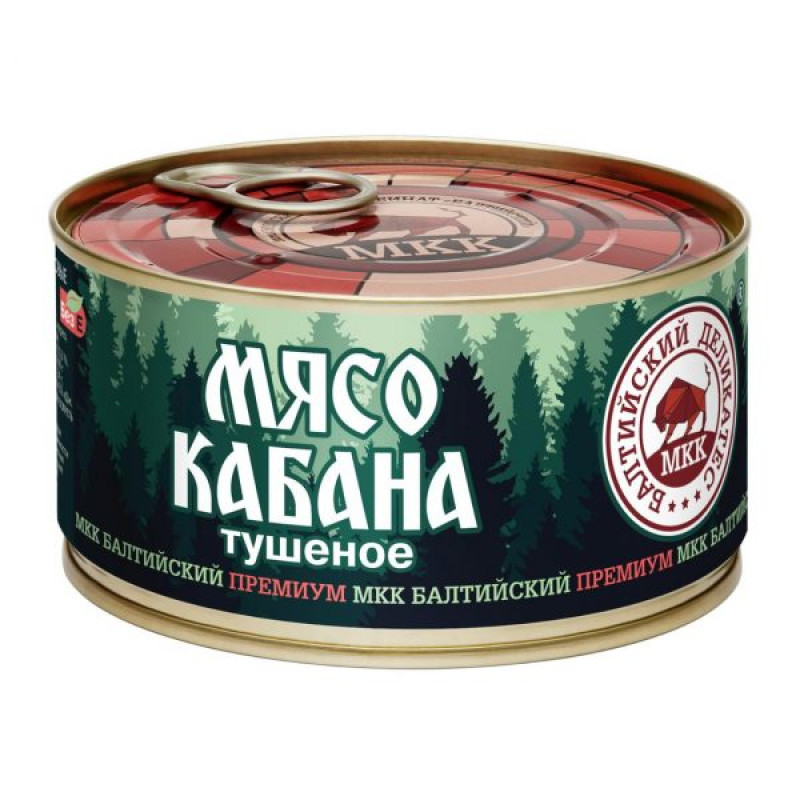 Мясо кабана тушеное Балтийский деликатес ТУ 325 г