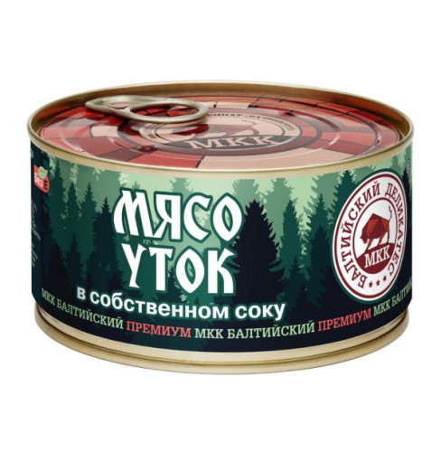 Мясо уток в собственном соку Балтийский деликатес ГОСТ 325 г