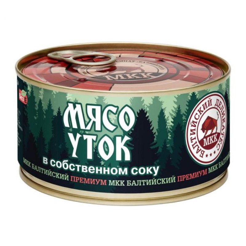 Мясо уток в собственном соку Балтийский деликатес ГОСТ 325 г