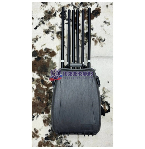 РЭБ / Рюкзак подавитель дронов / Гарпия CKJ-1704-Mobile 300W  / 6 каналов, мощность 300Вт + направленная антенна (площадка) в комплекте