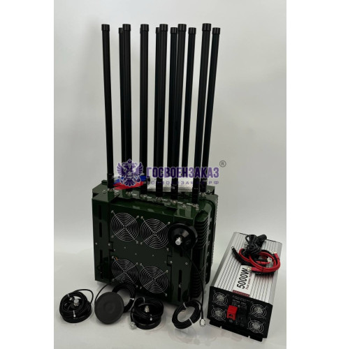 Подавитель дронов и БПЛА «СУМРАК-3» 12 каналов 600 ватт, версия green