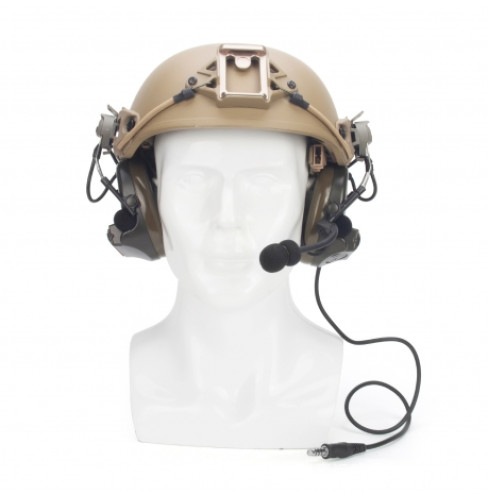 Тактические активные наушники с адаптером под шлем и шумоподавлением  •ZTAC Peltor COMTAC II