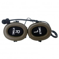 Тактические активные наушники с адаптером под шлем и шумоподавлением  •ZTAC Peltor COMTAC II