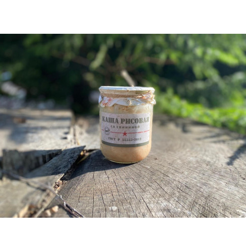 Каша рисовая со свининой 500 грамм ГОСТ 55333-2012